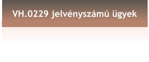 VH.0229 jelvényszámú ügyek